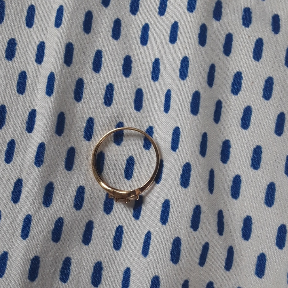 Gold, rhinestone ring